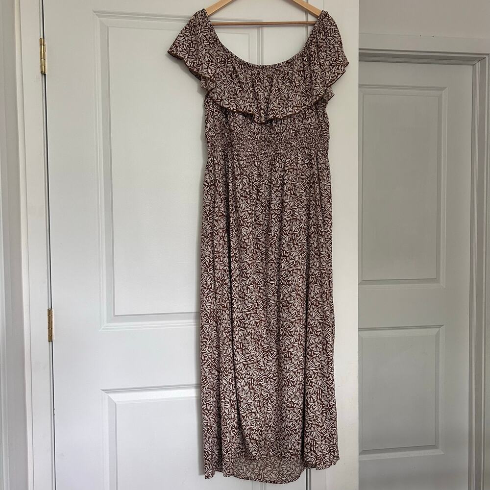 Old Navy Resort Euro Summer Flowy Western Smocked Preppy Maxi Dress Women's 2x - Picture 7 of 8